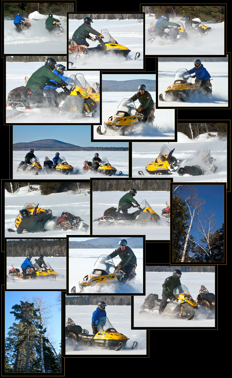 The Bear Crew on Snowmobiles - Fifth Machias Lake