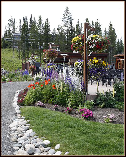 Flowers at Side Elevation of Ten Mile Station