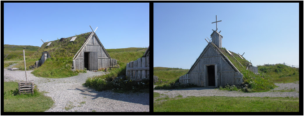 Replica Norse Sod Workhouse & Chapel at L'Anse aux Meadows