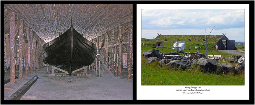 Maine Built Replica Viking Vessel & Longhouse at L'Anse aux Meadows