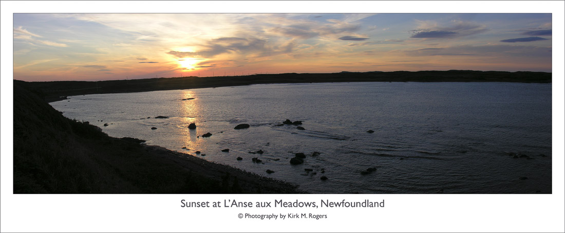 Sunset at Hay Cove, L'Anse aux Meadows