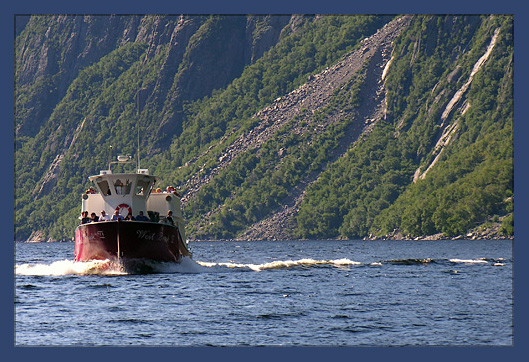 Tour Boat on Western Brook Pond