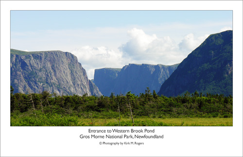 Entrance to Western Brook Pond