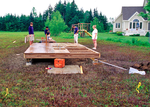 Decking in the rain