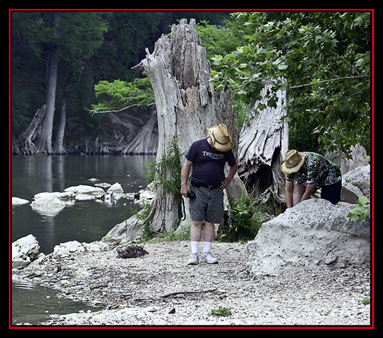Steve and Pam at Guadalupe River State Park, Spring Branch, Texas