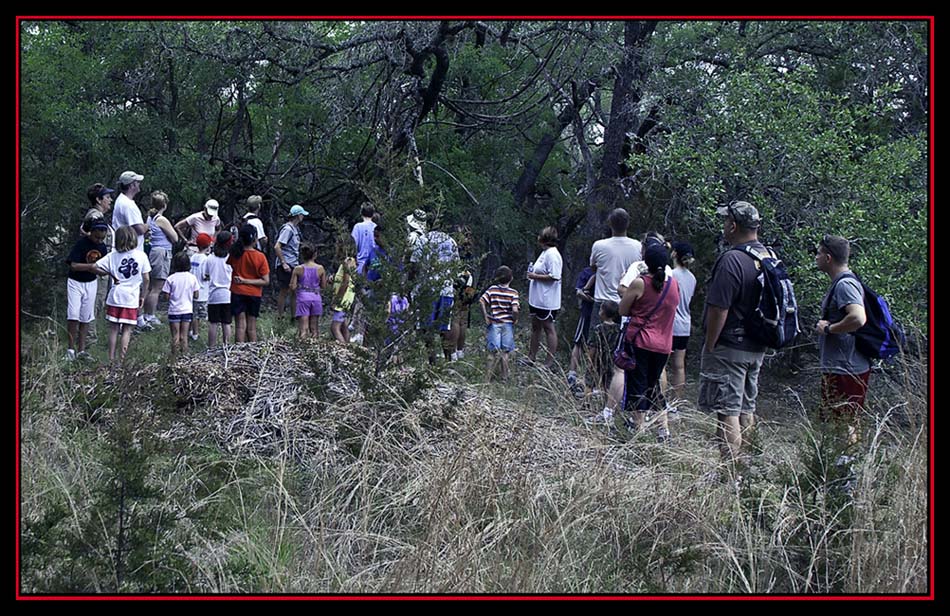 The Tour Group at an Interpretive Stop - Honey Creek State Natural Area