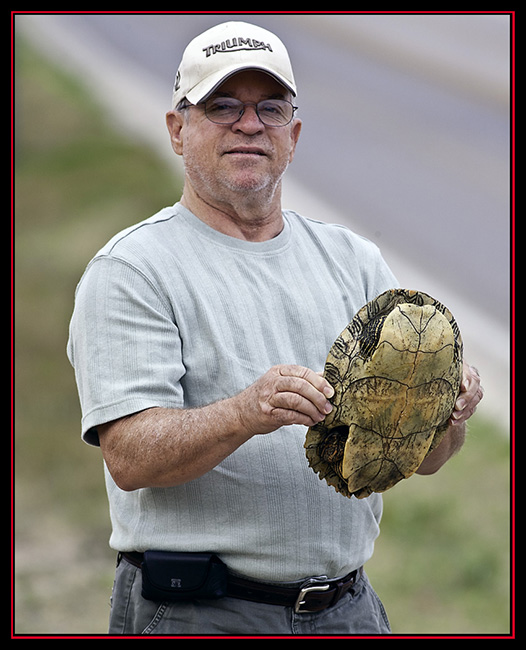 Steve and Turtle Along the Roadway