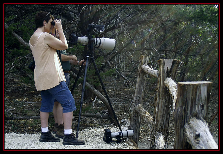 Kiro and Linda at the Waterhole Shoot Zone - Friedrich Wilderness Park - San Antonio, Texas