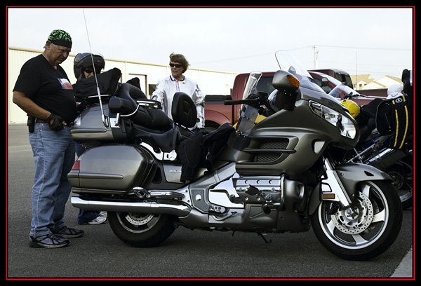 Dennis and Barbara with Their Honda Gold Wing - New Braunfels, Texas