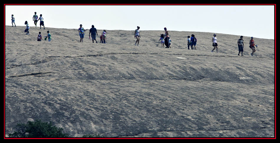 Hikers on the Rock - Enchanted Rock State Natural Area - Fredericksburg, Texas