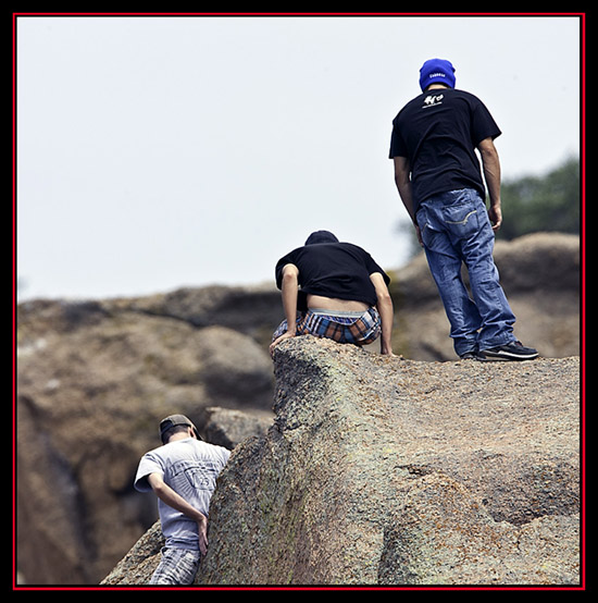 Group Heading Upwards - Enchanted Rock State Natural Area - Fredericksburg, Texas