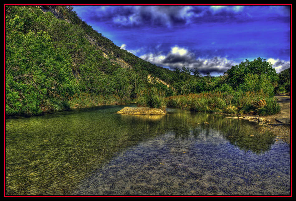 Sabinal River View in HDR - Lost Maples State Natural Area - Vanderpool, Texas