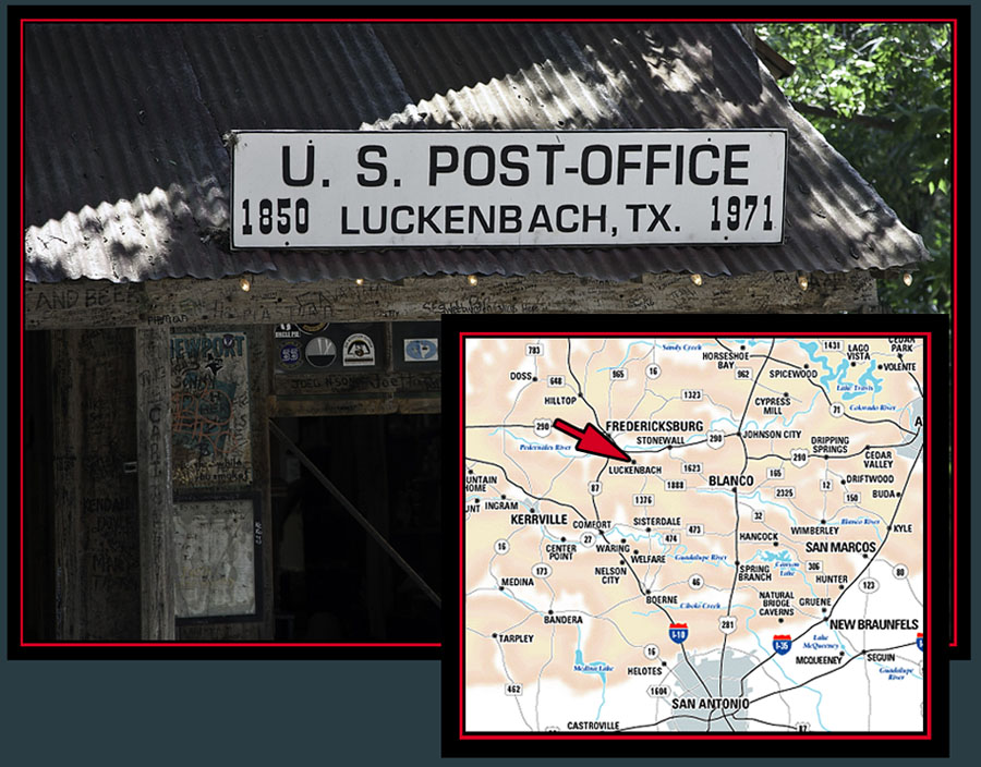 Luckenback, Texas Location Map