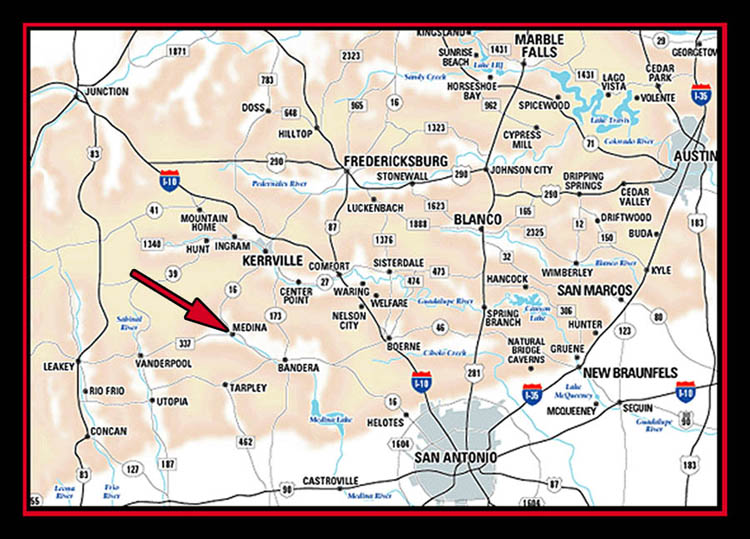 Location Map - Medina, Texas