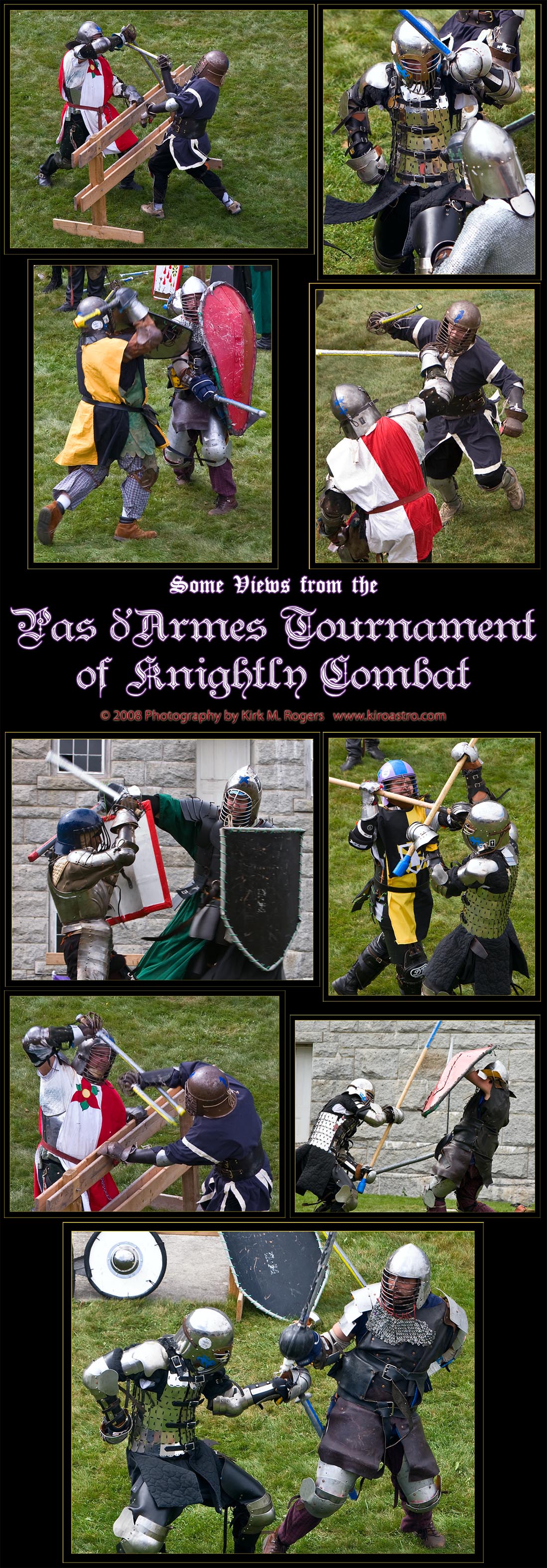 Views of the Pas dArmes Tournament of Knightly Combat