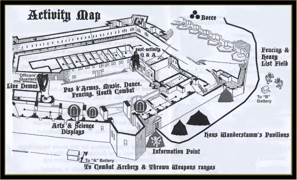 Medieval Tournament Activities Map