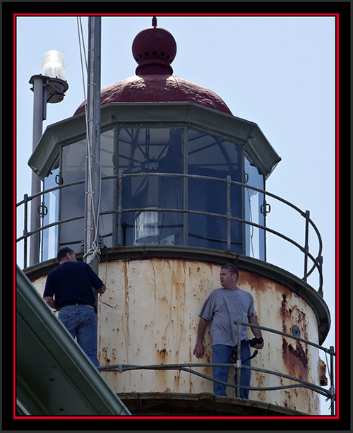 NOAA Crew on the Lighthouse - Matinicus Rock