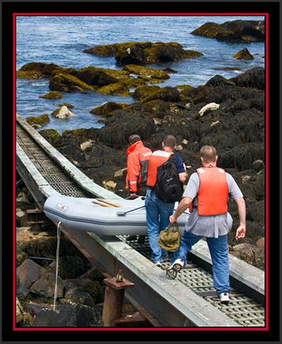 Moving the Inflatible - Matinicus Rock - Maine Coastal Islands National Wildlife Refuge