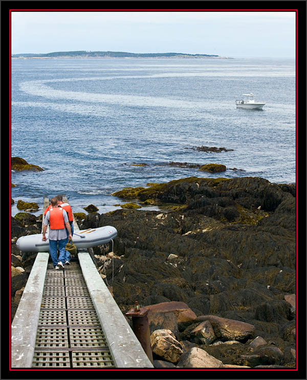 Launching the Inflatible - Matinicus Rock - Maine Coastal Islands National Wildlife Refuge