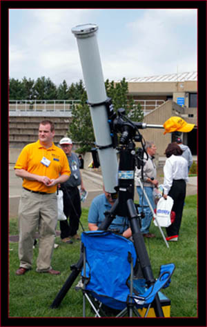 White light filter on a refractor