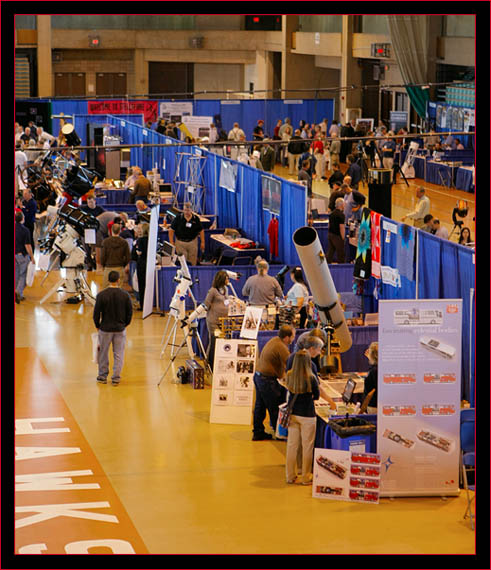 Exhibit floor from above