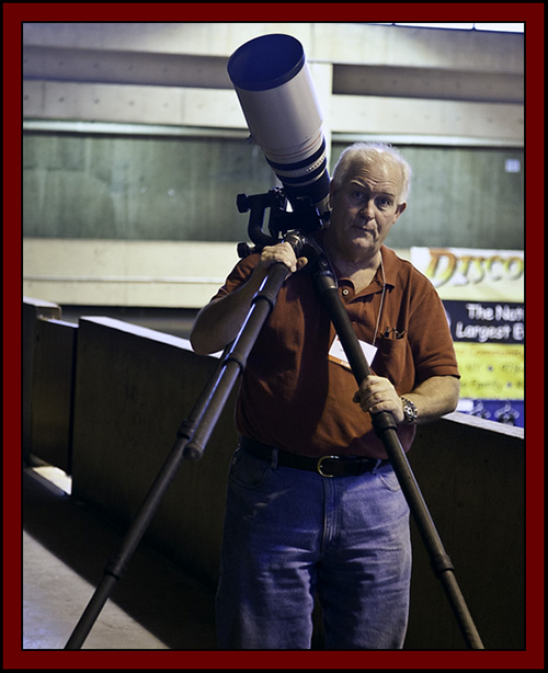 Kiro on the Mezzanine with the 600mm Lens - NEAF 2011