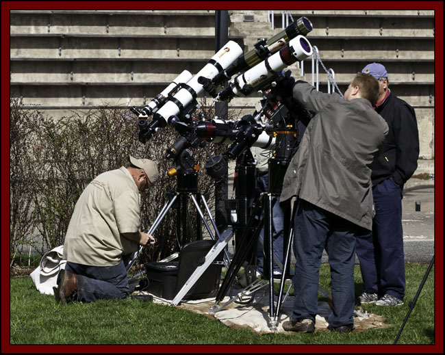 Preparing Solar Telescopes in the Courtyard - NSSP 2011...