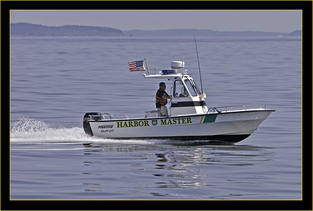 Harbor Master heading to the fire scene