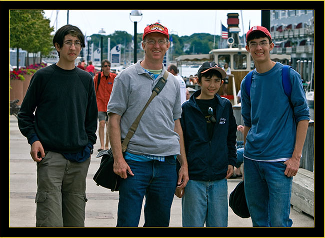 The Taylor family group from New Hampshire on shore