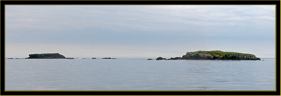 Two-image composite of Junk of Pork (left) & Outer Green Island