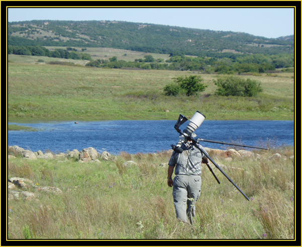 Kiro Walking with the Tripod - Wichita Mountains Wildlife Refuge