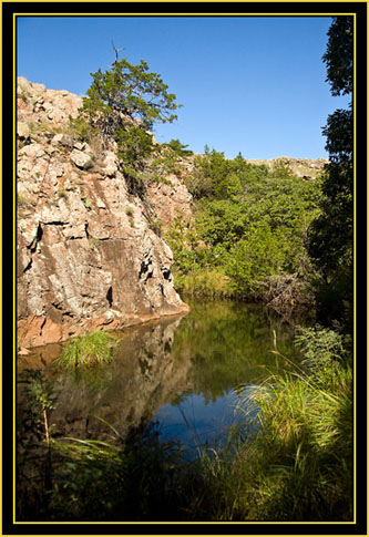 Ledge & Reflection - Wichita Mountains Wildlife Refuge