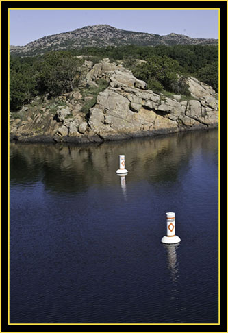 View into Quanah Parker Lake - Wichita Mountains Wildlife Refuge