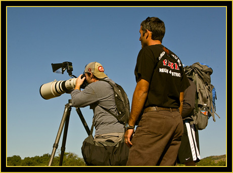 Visitors at the Camera - Quanah Parker Lake - Wichita Mountains Wildlife Refuge