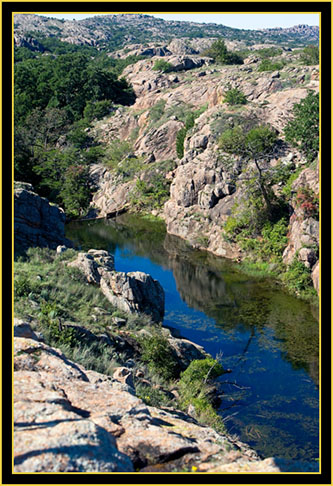 View into the Ravine, Quanah Parker Lake - Wichita Mountains Wildlife Refuge