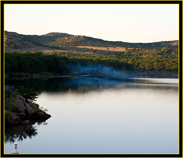 Smoke on Quanah Parker Lake - Wichita Mountains Wildlife Refuge