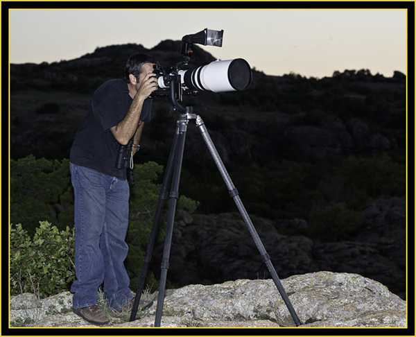 Rob Scanning with the Lens, Quanah Parker Lake - Wichita Mountains Wildlife Refuge