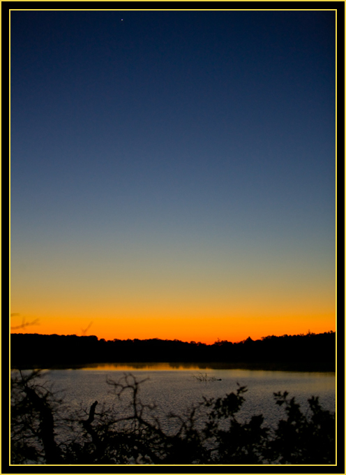 Venus Rising over French Lake in Dawn Light - Wichita Mountains Wildlife Refuge