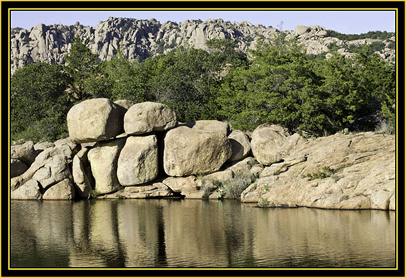 View at Post Oak Lake - Wichita Mountains Wildlife Refuge