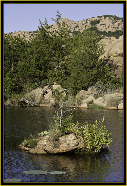 View at Post Oak Lake- Wichita Mountains Wildlife Refuge