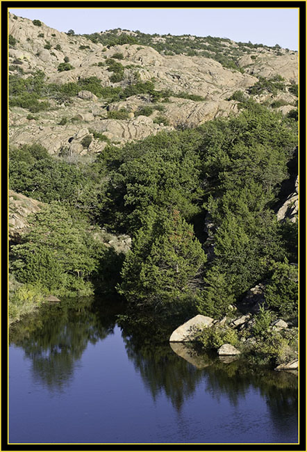 View at Treasure Lake - Wichita Mountains Wildlife Refuge