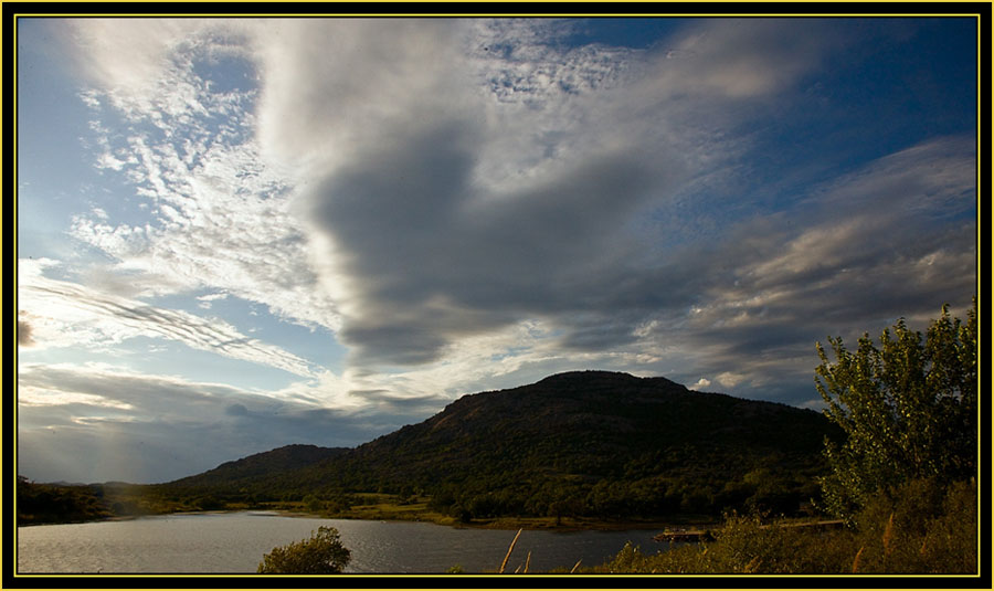 Clouds Over Elmer Thomas Lake - Wichita Mountains Wildlife Refuge