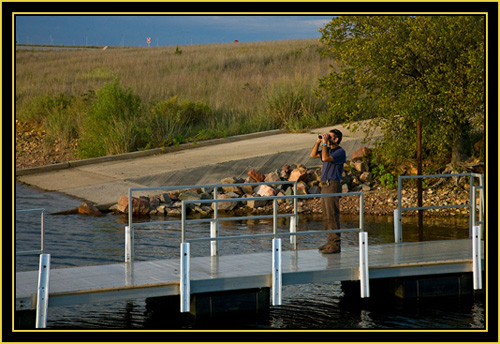 Rob Scanning the water - Elmer Thomas Lake - Wichita Mountains Wildlife Refuge