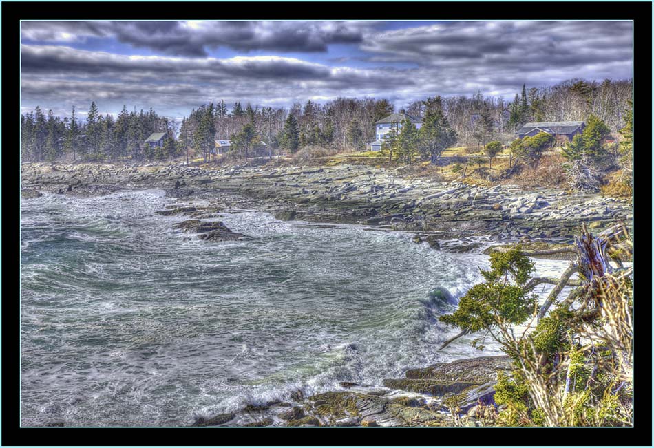 Seascape in HDR - Pemaquid Point - Bristol, Maine