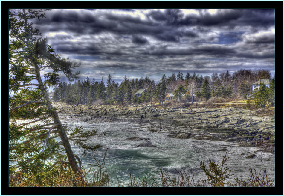 Seascape in HDR - Pemaquid Point - Bristol, Maine