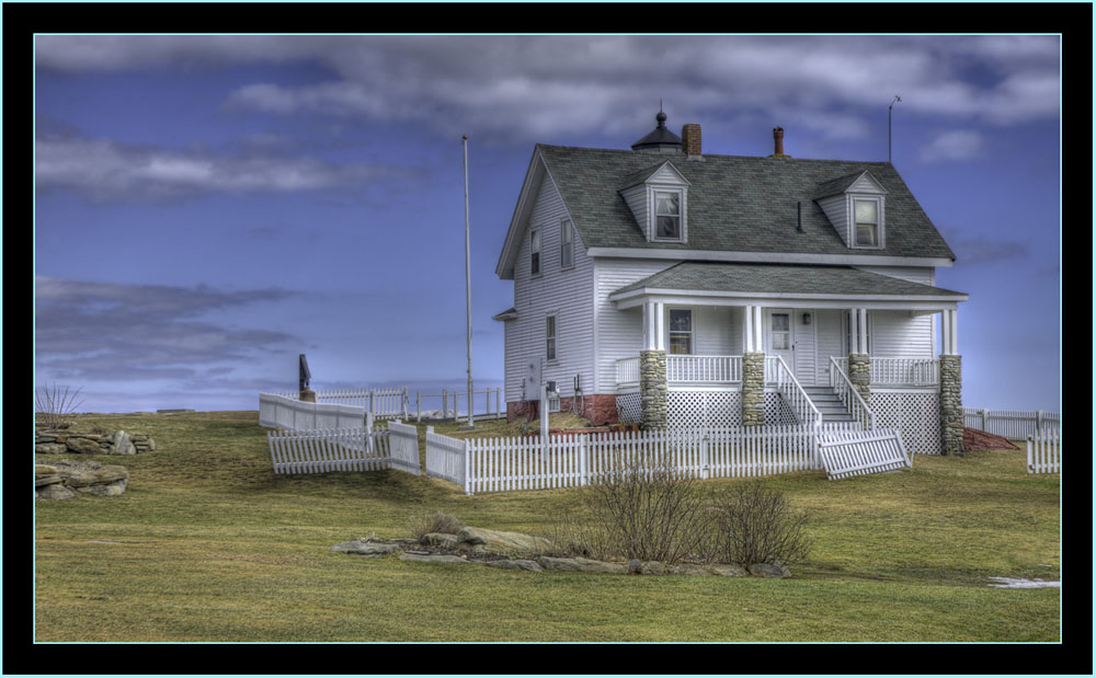 Keeper's House in HDR - Pemaquid Point - Bristol, Maine