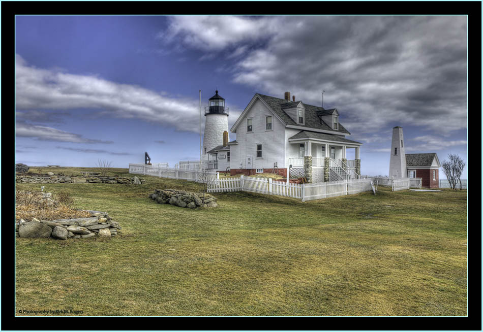 HDR View of the Keeper's House and Grounds - Pemaquid Point - Bristol, Maine