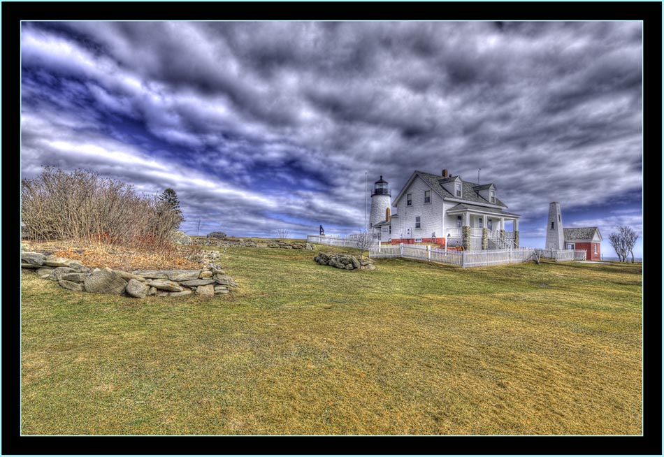 HDR View of the Keeper's House and Grounds - Pemaquid Point - Bristol, Maine