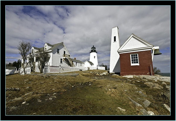 The Light and Buildings - Pemaquid Point - Bristol, Maine