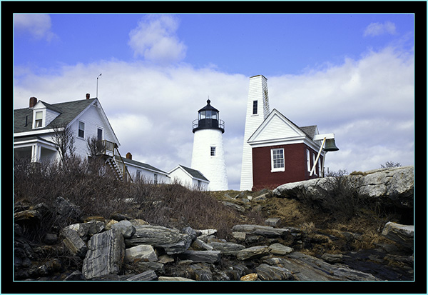 Light, Ledge and Buildings - Pemaquid Point - Bristol, Maine